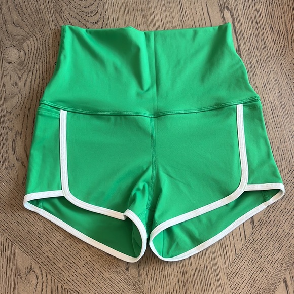 Free People Movement Island Time Shorts Green Sheen Combo NWOT - Picture 10 of 11